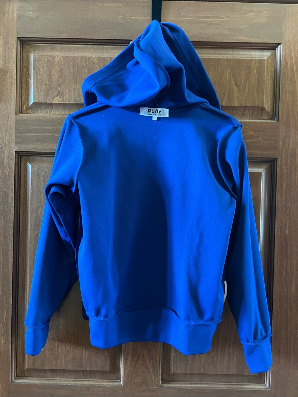 Comme des Garcons PLAY Zip Hoodie Blue with Black Heart Size L - Picture 14 of 16